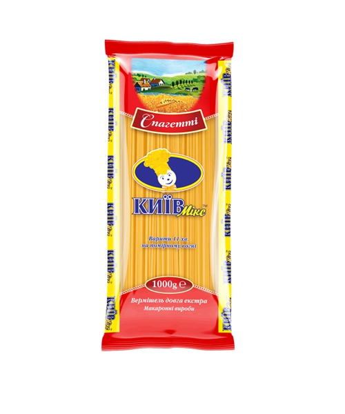 МАКАРОННІ ВИРОБИ СПАГЕТТІ 1кг КИЕВ МИКС